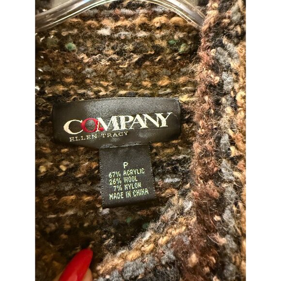 Vintage Company Ellen Tracy Striped Wool Blend Sweater P - Picture 3 of 6